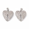 Brass Micro Pave Cubic Zirconia Pendants KK-E068-VC039-2