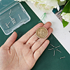DICOSMETIC 20Pcs 925 Sterling Silver Flat Round Stud Earring Findings STER-DC0001-28-3