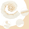 5 Yards Resin and Chiffon Ruffled Lace Trim OCOR-WH0090-95-5