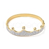 Crystal Rhinestone Crown Hinged Bangle BJEW-M313-03B-G-2