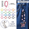  32Pcs 16 Colors Spray Painted Iron Split Key Rings IFIN-TA0001-56-3