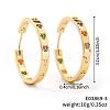 Brass Clear Cubic Zirconia Hoop Earrings NP9089-1-3