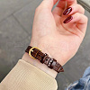 CALFOVERA 1Pc Leather Textured Bracelet Straps Slide Wristbands for Slide Charms AJEW-CL0001-01A-4
