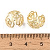 Rack Plating Brass Flower Bead Caps KK-K381-02G-02-3
