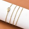 304 Stainless Steel Cable Chain Necklace Making STAS-P045-09G-4