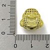 Brass Micro Pave Clear Cubic Zirconia Beads KK-G493-26G-3
