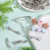 SUNNYCLUE 80Pcs 4 Styles Iron Hair Barrette Findings IFIN-SC0001-64-4