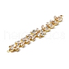 Shiny Flower Rhinestone Trim FIND-WH0050-25-3