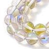 Transparent Electroplate Glass Beads Strands GLAA-T032-T6mm-C07-3