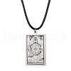 Tarot Card 201 Stainless Steel Pendant Necklaces NJEW-JN04496-05-1