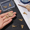 Beebeecraft 8Pcs Brass Micro Pave Cubic Zirconia Pendants KK-BBC0014-40-3