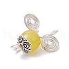 Imitation Jade Glass Bead Pendants PALLOY-JF02378-04-3