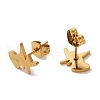 PVD Vacuum Plating 304 Stainless Steel Stud Earrings EJEW-Z040-54G-2