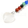 Gemstone Heart Pendant Keychain G-Z033-05P-3