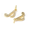 Brass Micro Pave Clear Cubic Zirconia Pendants KK-H449-85B-G-RS-2