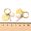 304 Stainless Steel Plastic Imitation Pearl Hoop Earrings EJEW-D308-06PG-3