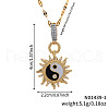 Fashionable Brass Black & White Enamel Pendant Necklaces GL7678-1-2