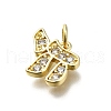 Brass Micro Pave Cubic Zirconia Pendants KK-K400-36G-2