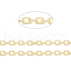 Rack Plating Brass Textured Cable Chains CHC-B021-01G-2