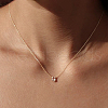 Vintage 925 Sterling Silver Pave Clear Cubic Zirconia Oval Pendant Necklaces for Women TX8720-2