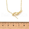 Brass Column Ball Chain Adjustable Slider Necklaces NJEW-E157-04G-5