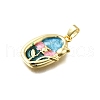 Brass Enamel Pendants KK-K400-28G-2