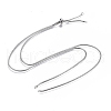 Tarnish Resistant Adjustable 304 Stainless Steel Round Snake Chains Slider Necklaces Making NJEW-L156-004P-02-1