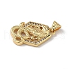 Brass Micro Pave Cubic Zirconia Pendants KK-Z115-10G-2