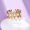 Stainless Steel Adjustable Cuff Rings for Women RJEW-B126-02G-2