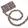 3D Flower Embroidery Polyester Lace Trim SRIB-WH0011-141A-7