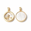 Shell Pendants KK-P223-02G-2