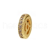 Rack Plating Brass Clear Cubic Zirconia Spacer Beads KK-L236-07G-1