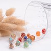 Mixed Color Round Handmade Lampwork Gold Sand Beads X-LAMP-ZZZ153-M-3