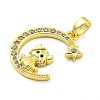 Brass Micro Pave Clear Cubic Zirconia Pendant FIND-Z044-03K-2
