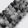 Natural Black Rutilated Quartz Beads Strands X-G-F570-02-8mm-1