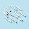 925 Sterling Silver Tube Beads STER-D035-11S-2