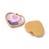 304 Stainless Steel Enamel Pendants STAS-U057-25G-2
