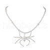 Halloween Spider Pendant Necklaces NJEW-TA00147-01-1