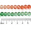 Transparent Painted Glass Beads Strands X1-DGLA-A034-T8mm-A04-3