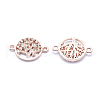 Brass Micro Pave Cubic Zirconia Links ZIRC-L070-15-3