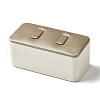Rectangle Imitation Leather Jewelry Couple Ring Display Stands ODIS-K005-03-1
