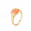 Alloy Enamel Wide Band Rings RJEW-N034-002-RS-4