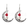 Halloween Alloy Synthetic Turquoise Dangle Earrings EJEW-JE05844-3