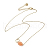 304 Stainless Steel & Dyed Natural White Jade Oval Link Chain Necklaces for Women NJEW-A045-10G-4