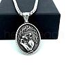 Retro Rock Punk Men's Hand of Jesus Stainless Steel Pendant Necklaces DN7993-2