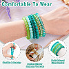 6Pcs 6 Styles 8mm Glass Round Beaded Stretch Bracelet Sets BJEW-TAC0025-14