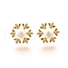 925 Sterling Silver Clear Cubic Zirconia Stud Earrings EJEW-L300-10G-4