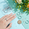  DIY Initial Letter Alphabet Charm Ring Making Kit STAS-NB0001-86-3