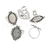 Vintage Adjustable Iron Finger Ring Components Alloy Cabochon Bezel Settings X-PALLOY-Q300-10AS-NR-5