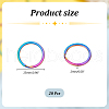 Unicraftale 20Pcs Ion Plating(IP) 304 Stainless Steel Split Key Rings FIND-UN0003-53-3